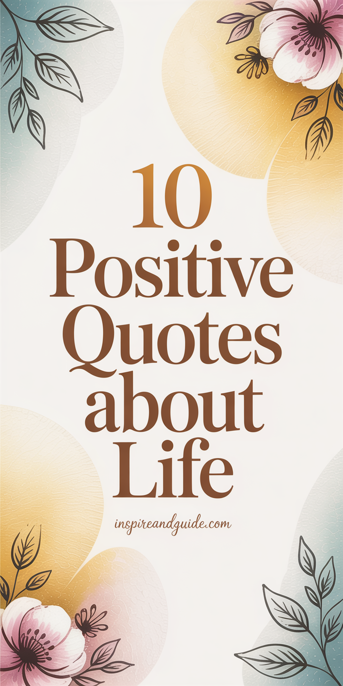10 Positive Quotes About Life 10 Positive Quotes About Life