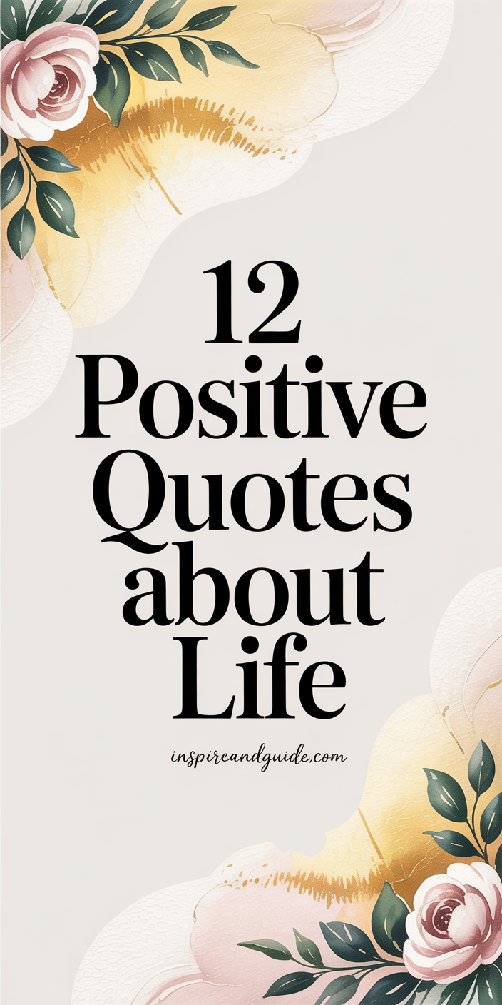 12 Positive Quotes About Life 12 Positive Quotes About Life