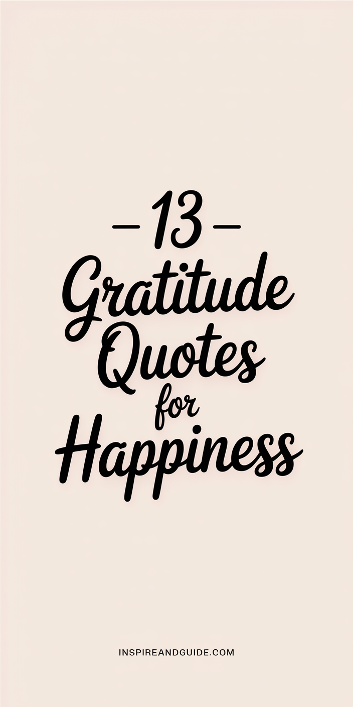 13 Gratitude Quotes for Happiness 13 Gratitude Quotes for Happiness