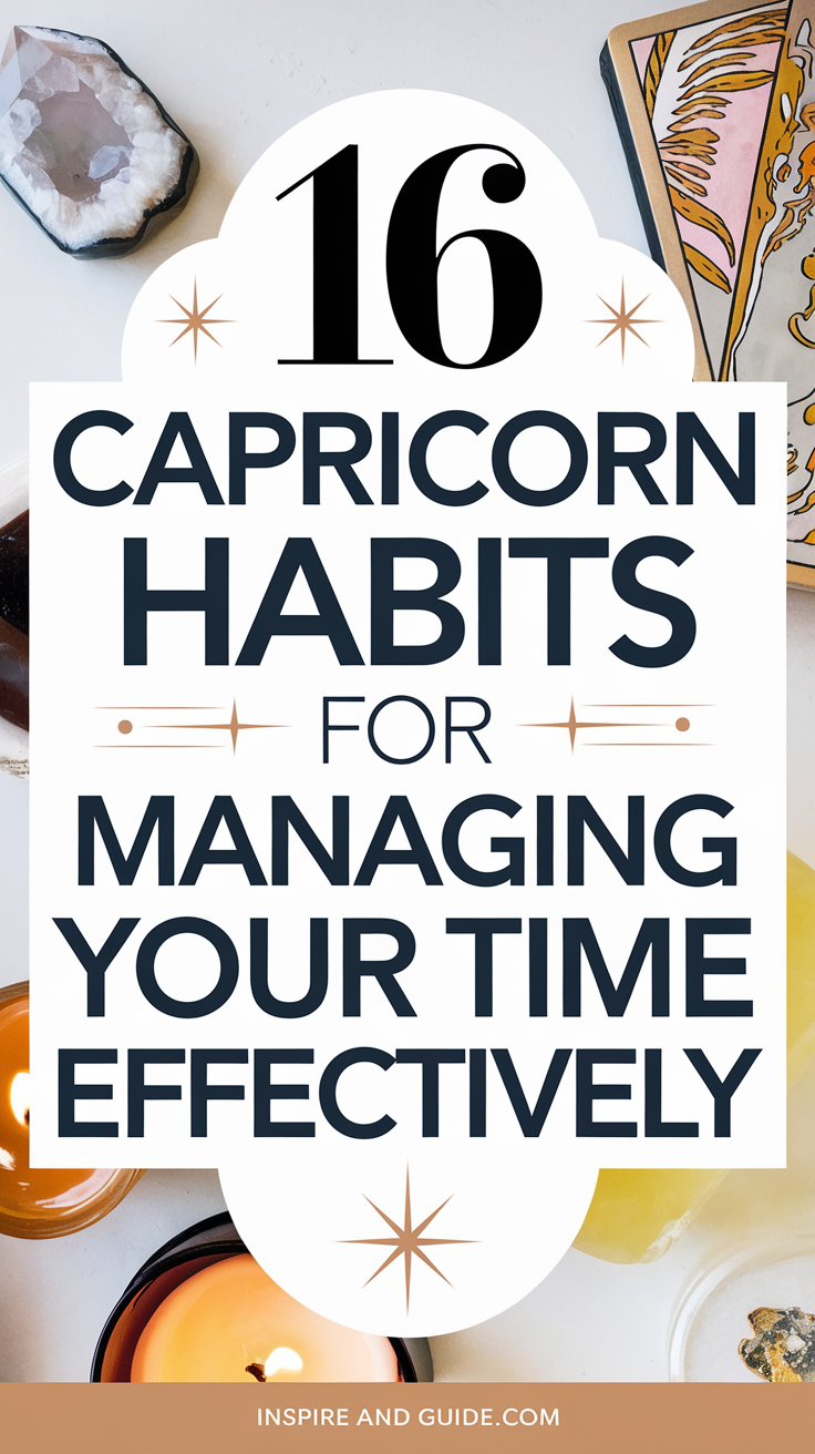 16 Capricorn Habits for Managing Your Time Effectively