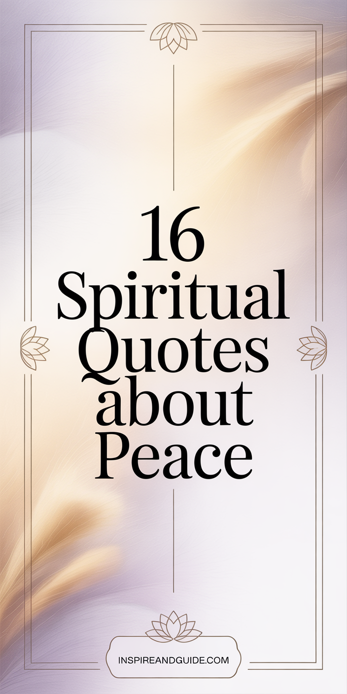 16 Spiritual Quotes About Peace