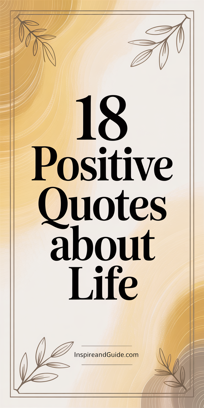 18 Positive Quotes About Life