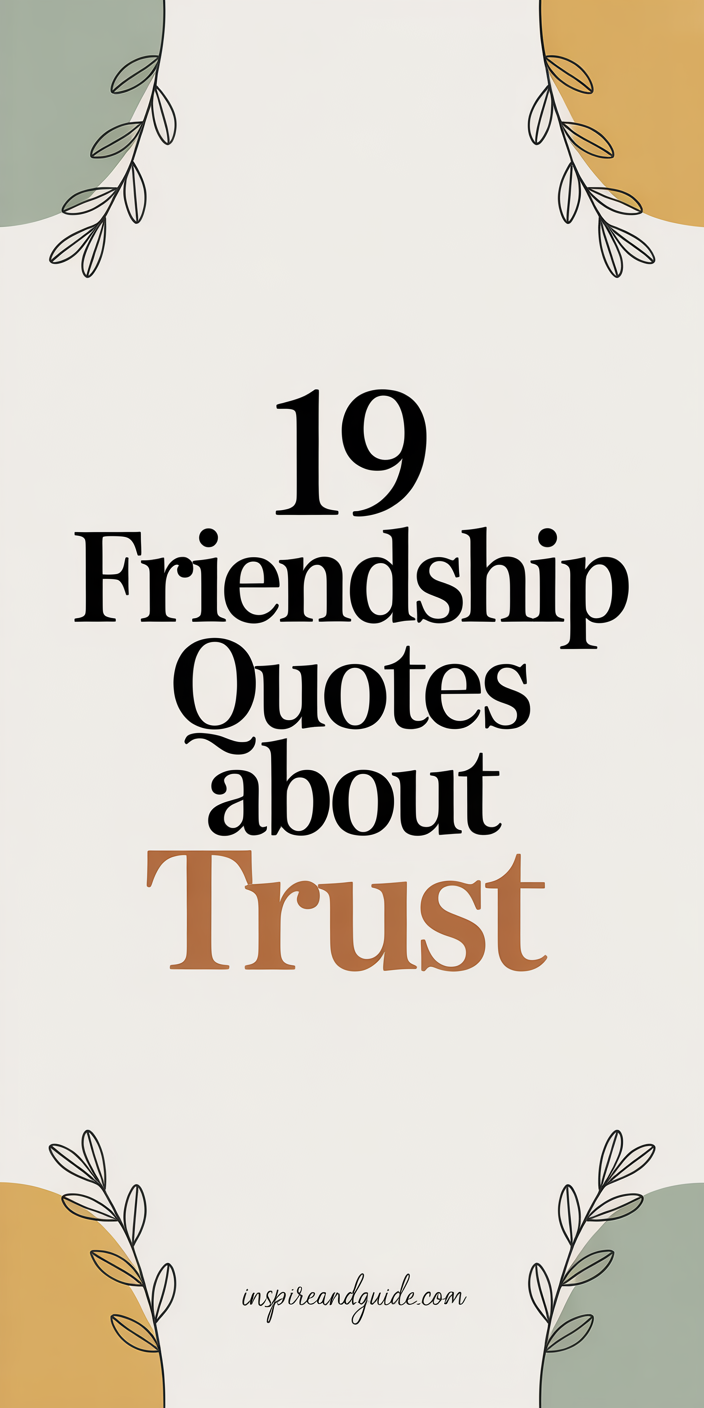 19 Friendship Quotes About Trust