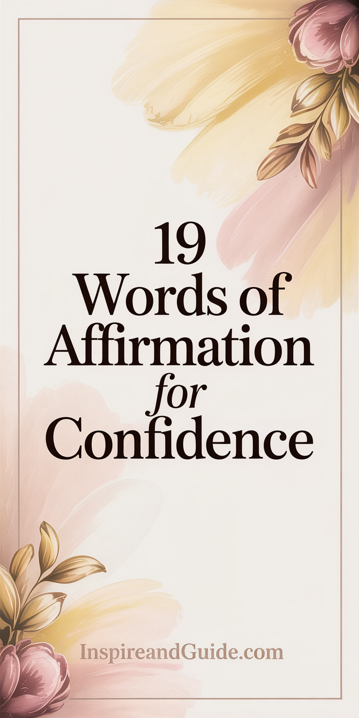 19 Words of Affirmation for Confidence