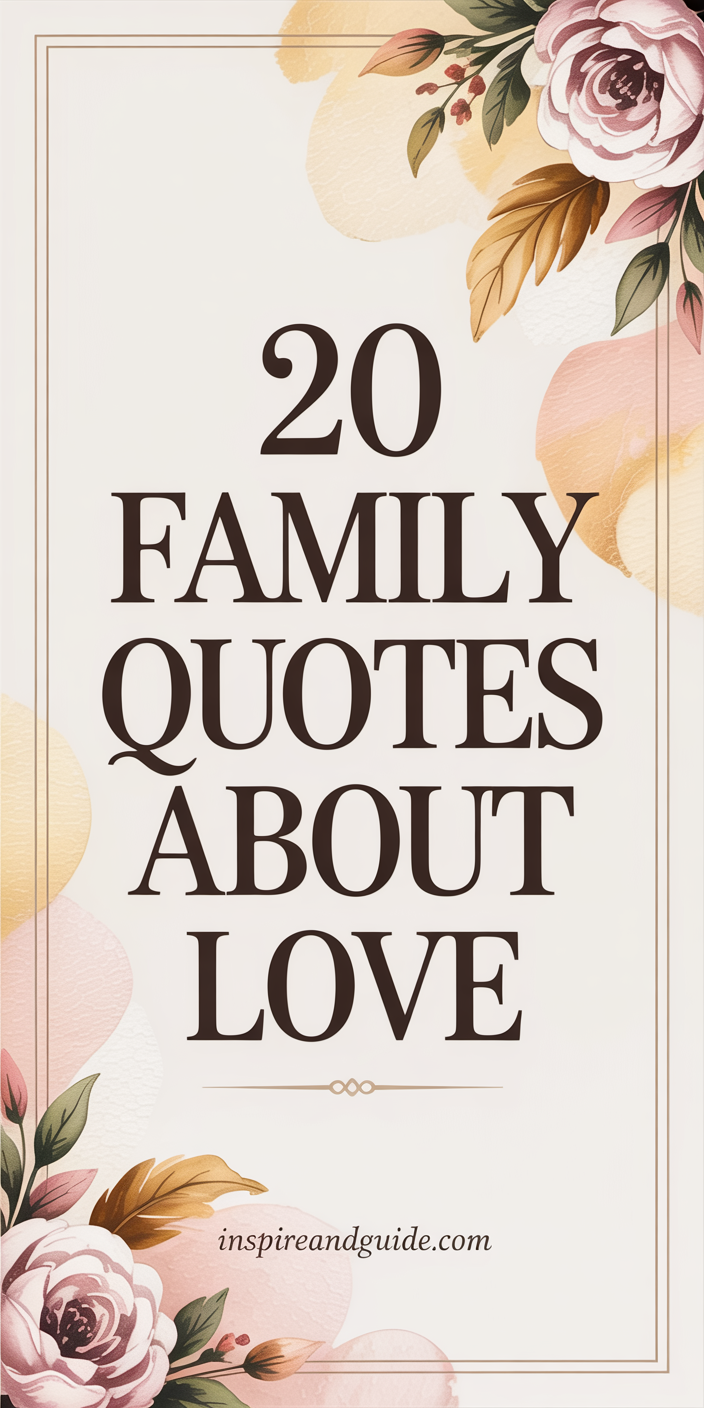 20 Family Quotes About Love