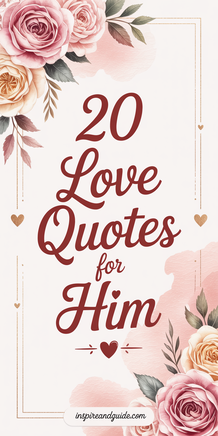 20 Love Quotes for Him