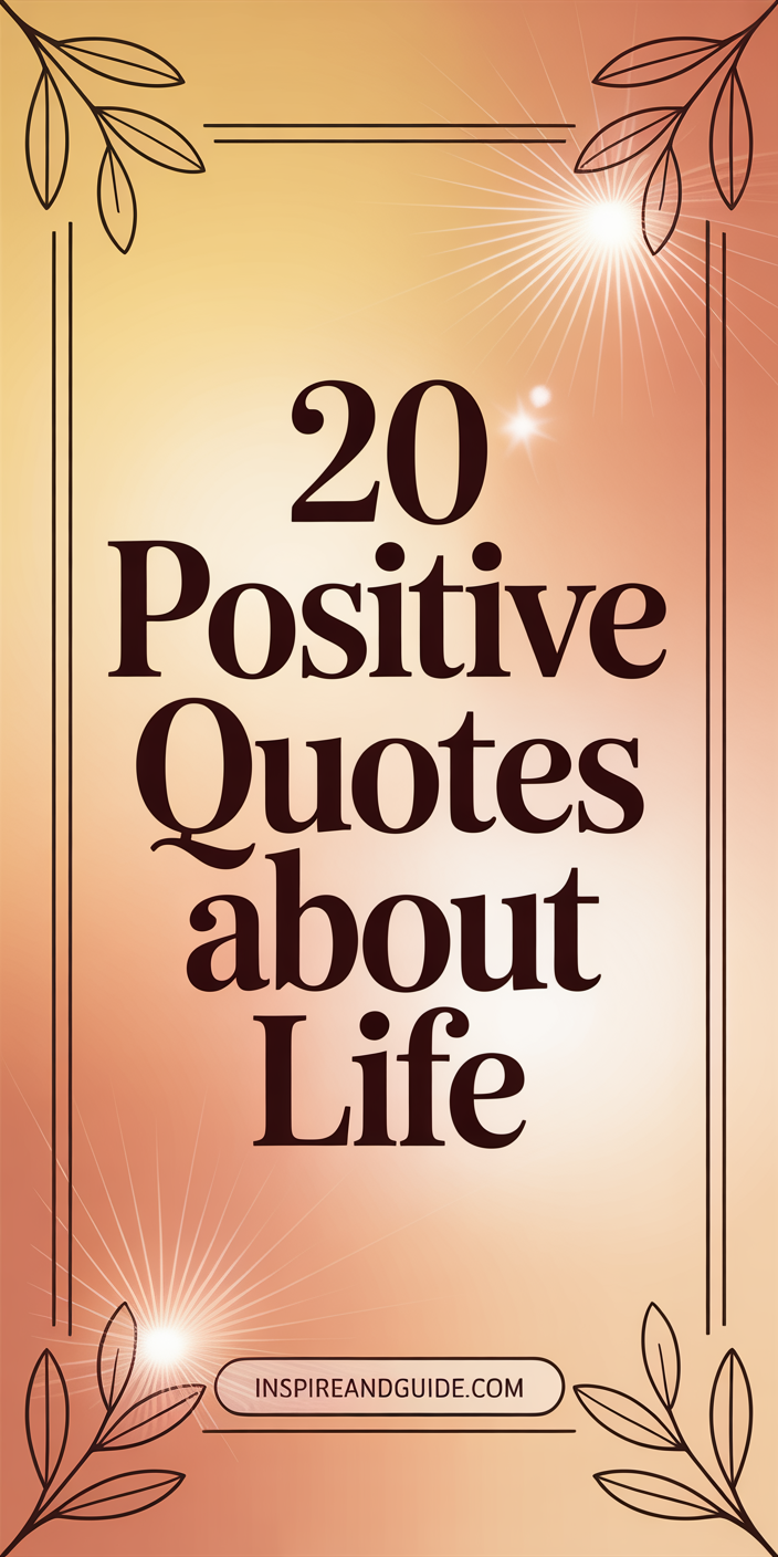 20 Positive Quotes About Life 20 Positive Quotes About Life