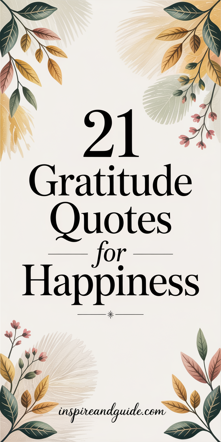 21 Gratitude Quotes for Happiness 21 Gratitude Quotes for Happiness