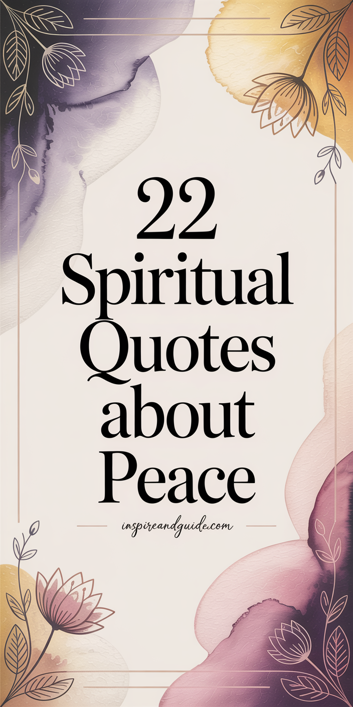 22 Spiritual Quotes About Peace
