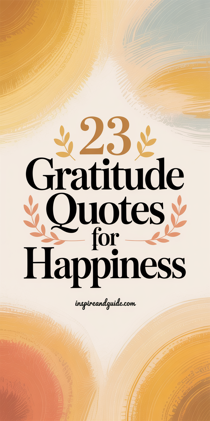 23 Gratitude Quotes for Happiness 23 Gratitude Quotes for Happiness