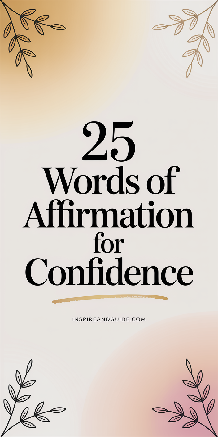 25 Words of Affirmation for Confidence