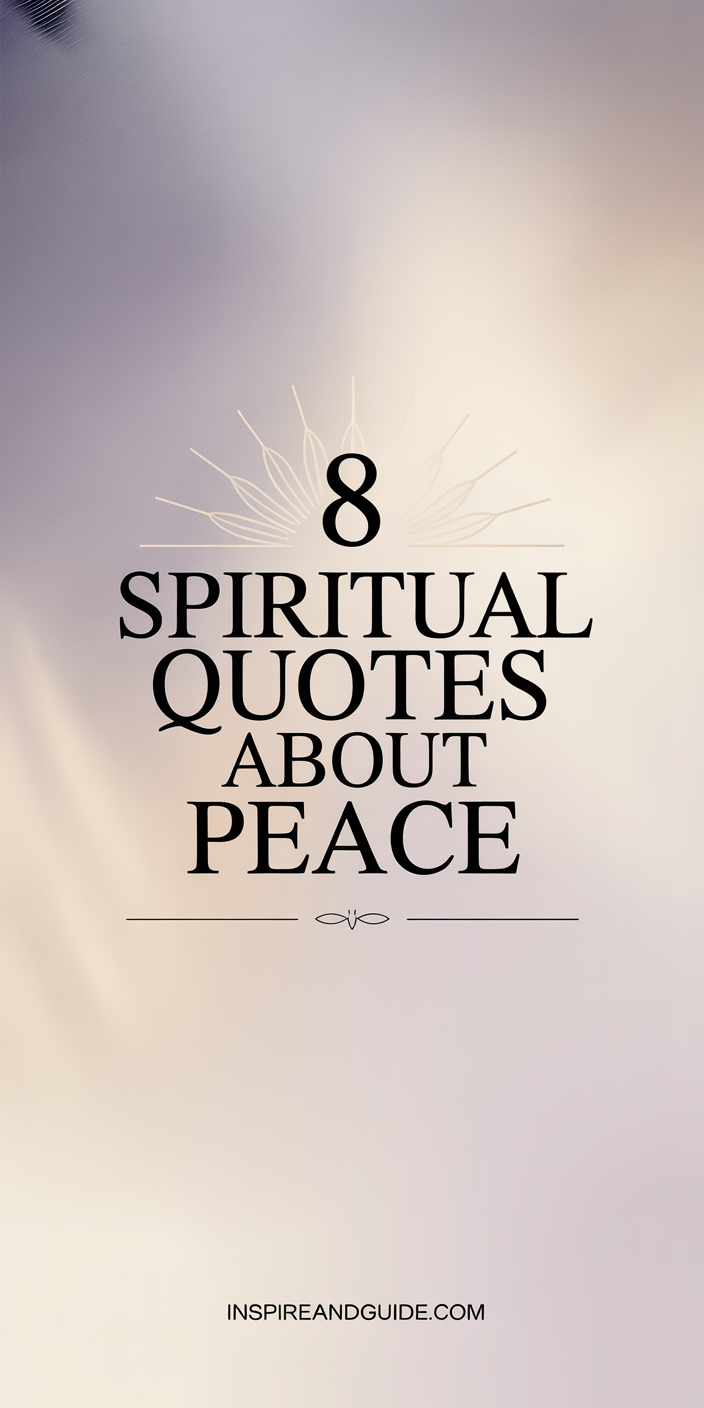 8 Spiritual Quotes About Peace 8 Spiritual Quotes About Peace
