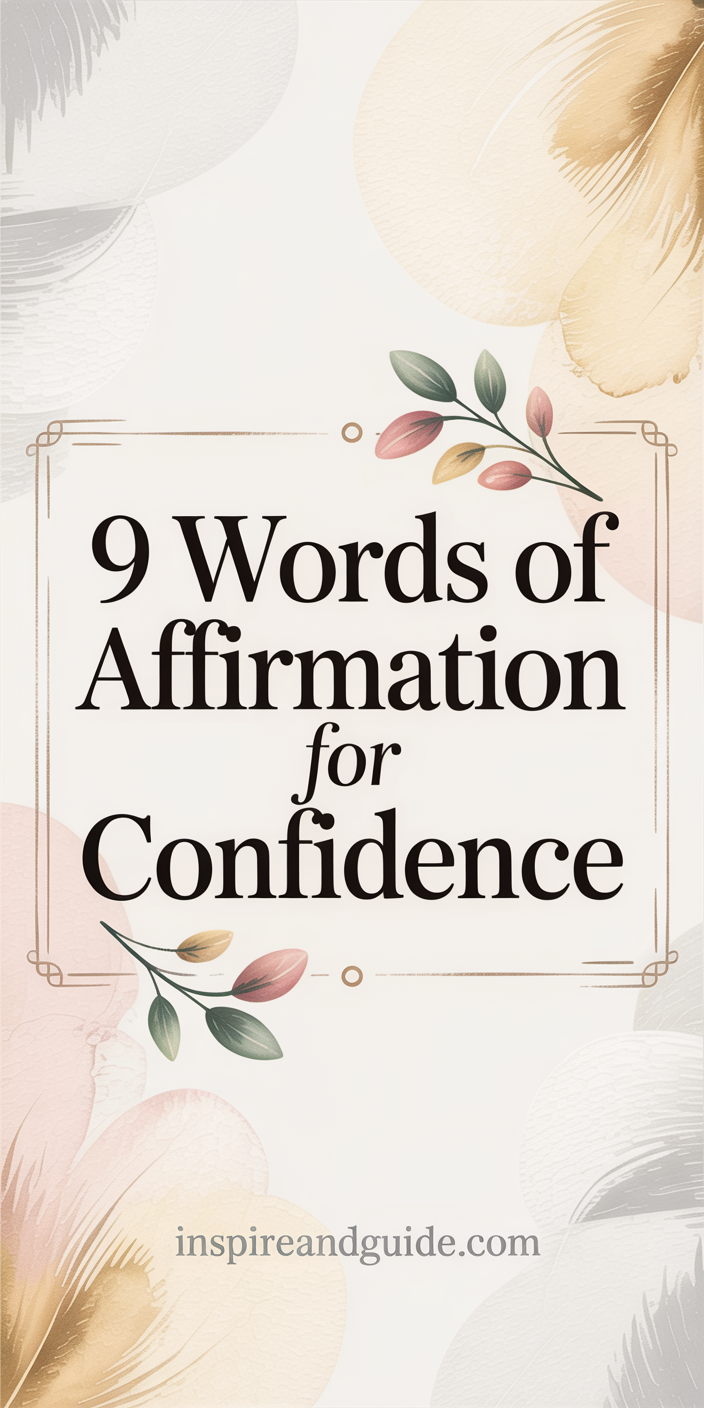 9 Words of Affirmation for Confidence